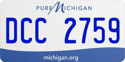MI license plate DCC2759