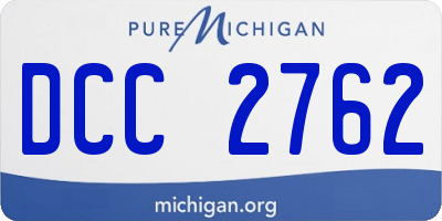 MI license plate DCC2762