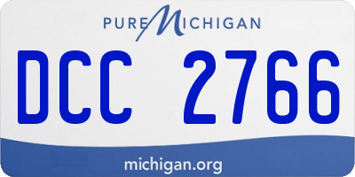 MI license plate DCC2766