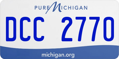 MI license plate DCC2770