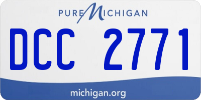 MI license plate DCC2771