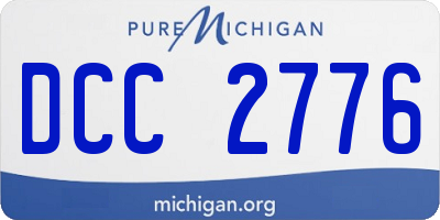 MI license plate DCC2776