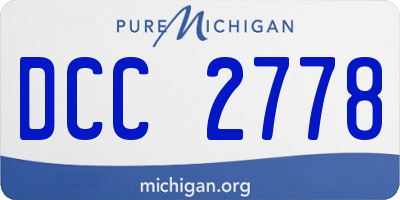 MI license plate DCC2778