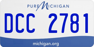 MI license plate DCC2781