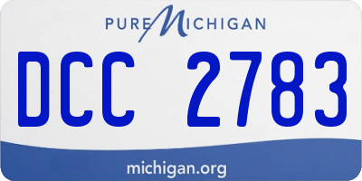 MI license plate DCC2783