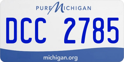 MI license plate DCC2785