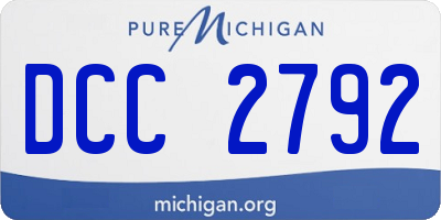 MI license plate DCC2792