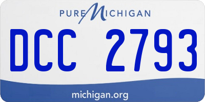 MI license plate DCC2793