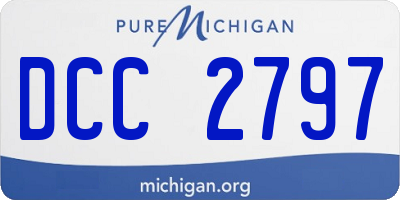 MI license plate DCC2797