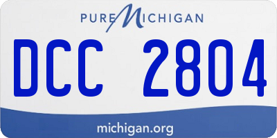 MI license plate DCC2804