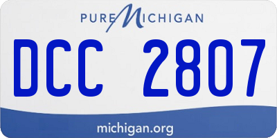 MI license plate DCC2807