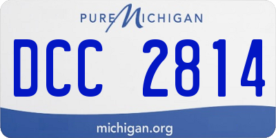 MI license plate DCC2814