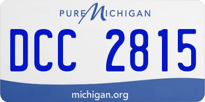 MI license plate DCC2815