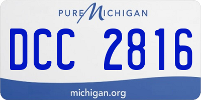 MI license plate DCC2816