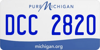MI license plate DCC2820