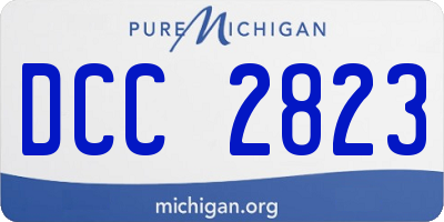 MI license plate DCC2823
