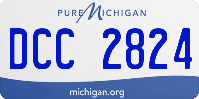 MI license plate DCC2824