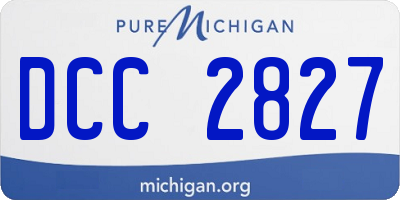 MI license plate DCC2827