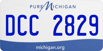 MI license plate DCC2829