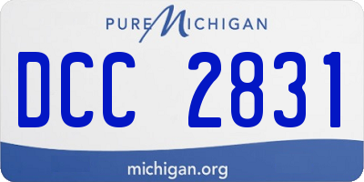 MI license plate DCC2831
