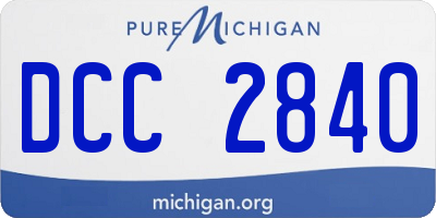 MI license plate DCC2840