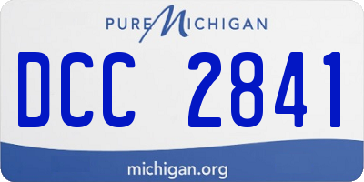 MI license plate DCC2841