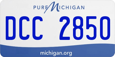 MI license plate DCC2850