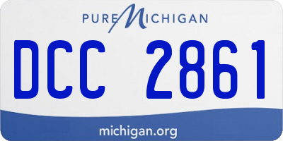 MI license plate DCC2861