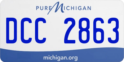 MI license plate DCC2863