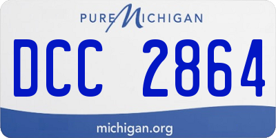 MI license plate DCC2864