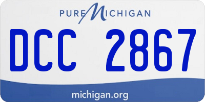 MI license plate DCC2867