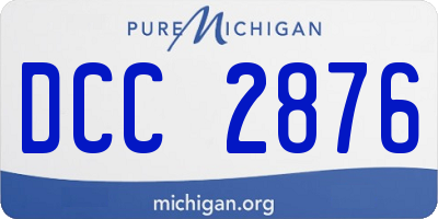 MI license plate DCC2876