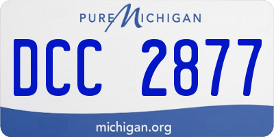 MI license plate DCC2877