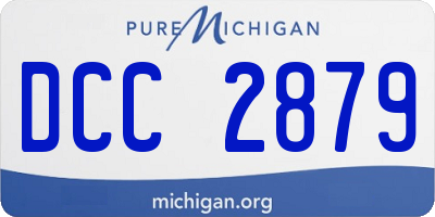 MI license plate DCC2879