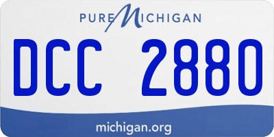 MI license plate DCC2880