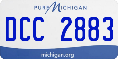 MI license plate DCC2883