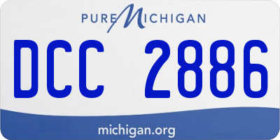 MI license plate DCC2886