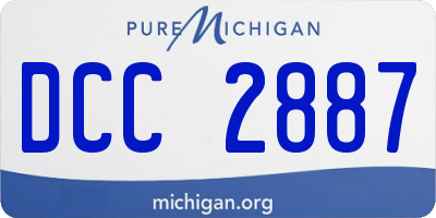 MI license plate DCC2887