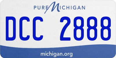 MI license plate DCC2888