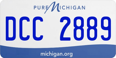 MI license plate DCC2889