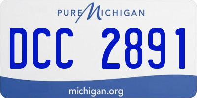 MI license plate DCC2891