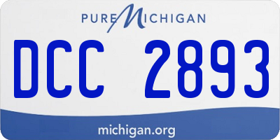 MI license plate DCC2893