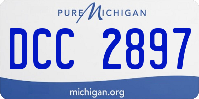 MI license plate DCC2897