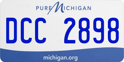 MI license plate DCC2898