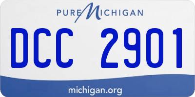 MI license plate DCC2901