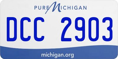 MI license plate DCC2903