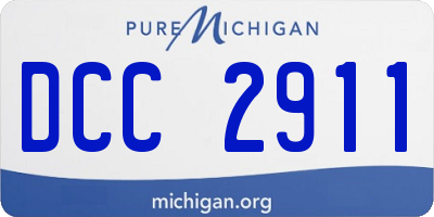 MI license plate DCC2911