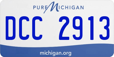 MI license plate DCC2913