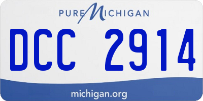 MI license plate DCC2914