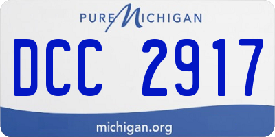 MI license plate DCC2917
